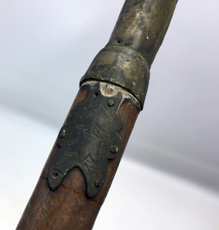 OSMANLI DÖNEMİ GÜMÜŞ SAPLI LALE MOTİFLİ BASTON