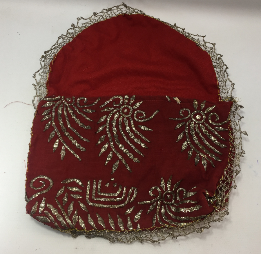 OSMANLI DÖNEMİ GÜMÜŞ TEL KIRMA İŞÇİLİKLİ KUR'AN- I KERİM TORBASI