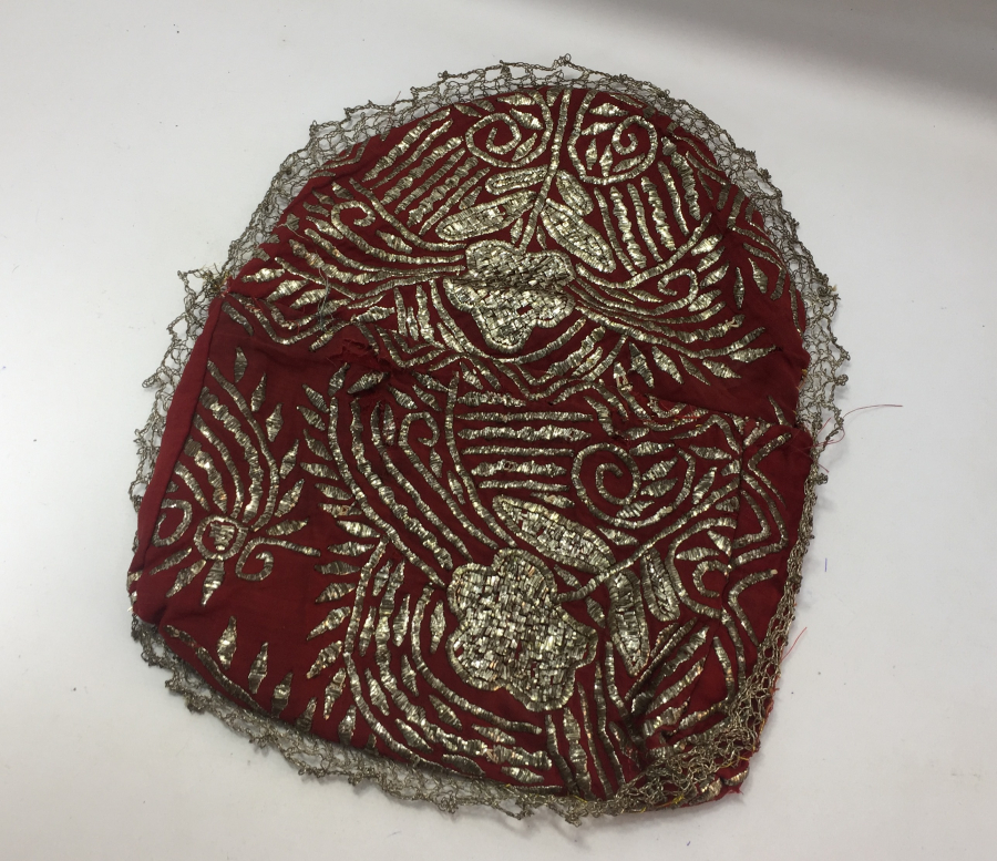 OSMANLI DÖNEMİ GÜMÜŞ TEL KIRMA İŞÇİLİKLİ KUR'AN- I KERİM TORBASI