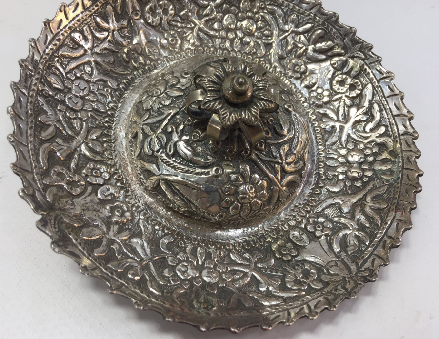 OSMANLI DÖNEMİ RUM İŞİ GÜMÜŞ NADİR FORM KARANFİLLİK