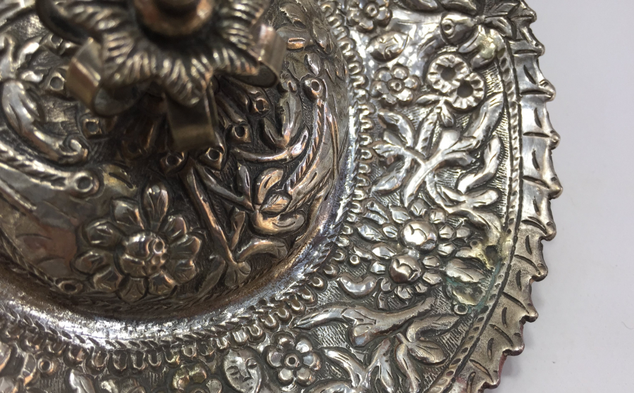 OSMANLI DÖNEMİ RUM İŞİ GÜMÜŞ NADİR FORM KARANFİLLİK