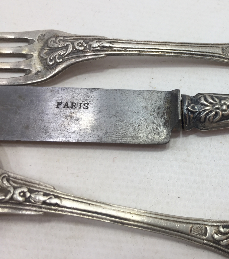 OSMANLI DÖNEMİ TUĞRALI GÜMÜŞ ÇATAL BIÇAK KAŞIK TAKIMI