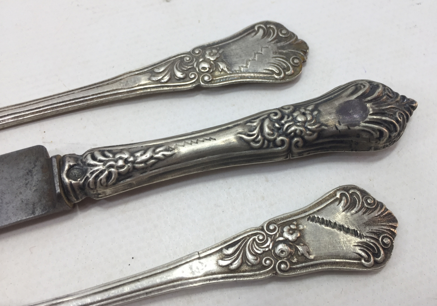 OSMANLI DÖNEMİ TUĞRALI GÜMÜŞ ÇATAL BIÇAK KAŞIK TAKIMI