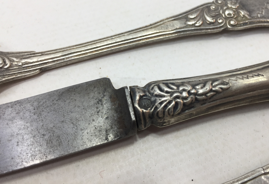 OSMANLI DÖNEMİ TUĞRALI GÜMÜŞ ÇATAL BIÇAK KAŞIK TAKIMI