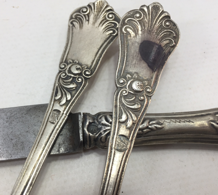 OSMANLI DÖNEMİ TUĞRALI GÜMÜŞ ÇATAL BIÇAK KAŞIK TAKIMI