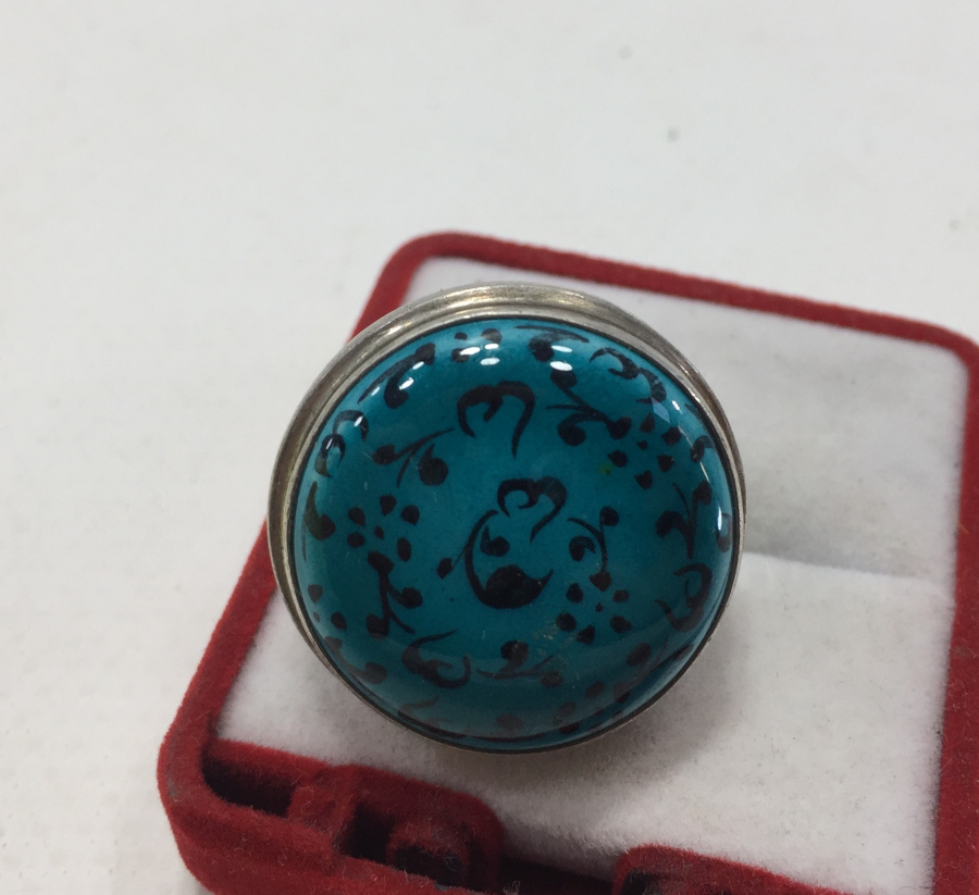 ÖZEL YAPIM ÇİNİ İŞÇİLİKLİ GÜMÜŞ YÜZÜK