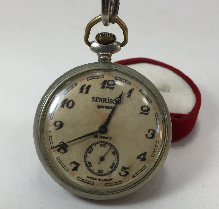 SERKİSOF MARKA KURMALI CEP SAATİ