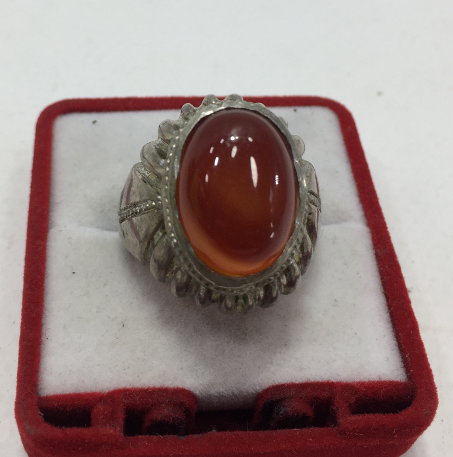 SÜLEYMANİYE AKİĞİ AĞIR YAPILI GÜMÜŞ ERKEK YÜZÜĞÜ