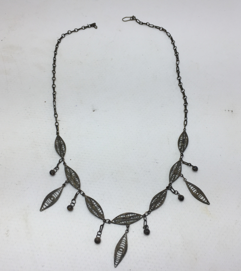 SÜRYANİ USTA İŞİ TELKARİ İŞÇİLİKLİ MİDYAT GÜMÜŞ GERDANLIK