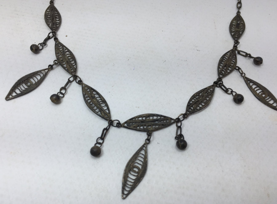 SÜRYANİ USTA İŞİ TELKARİ İŞÇİLİKLİ MİDYAT GÜMÜŞ GERDANLIK