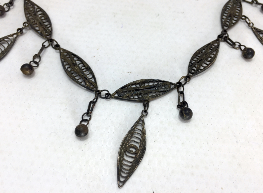 SÜRYANİ USTA İŞİ TELKARİ İŞÇİLİKLİ MİDYAT GÜMÜŞ GERDANLIK