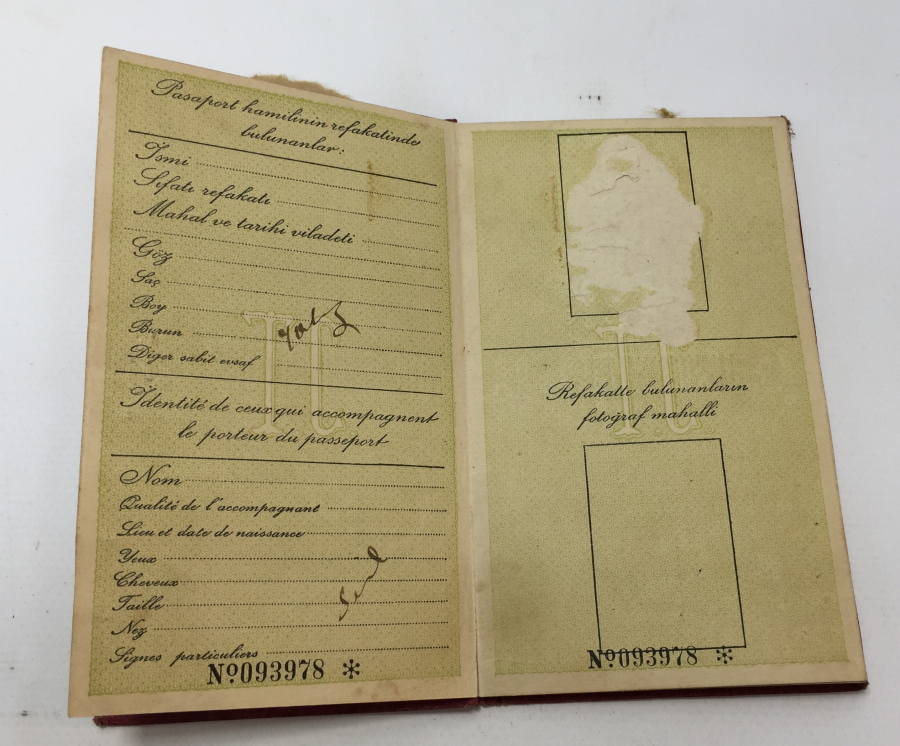 1930-1935 YILLARI ARASI KULLANILMIŞ PASAPORT