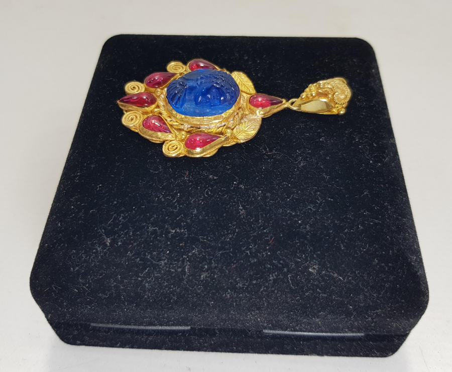 ANTİK GÖRÜNÜMLÜ GÜMÜŞ KOLYE UCU 