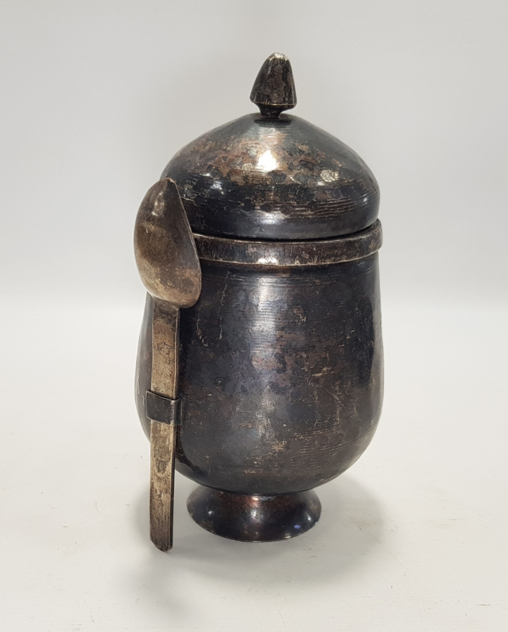 GÜMÜŞ KAPLAMA POT VE KAŞIĞI 