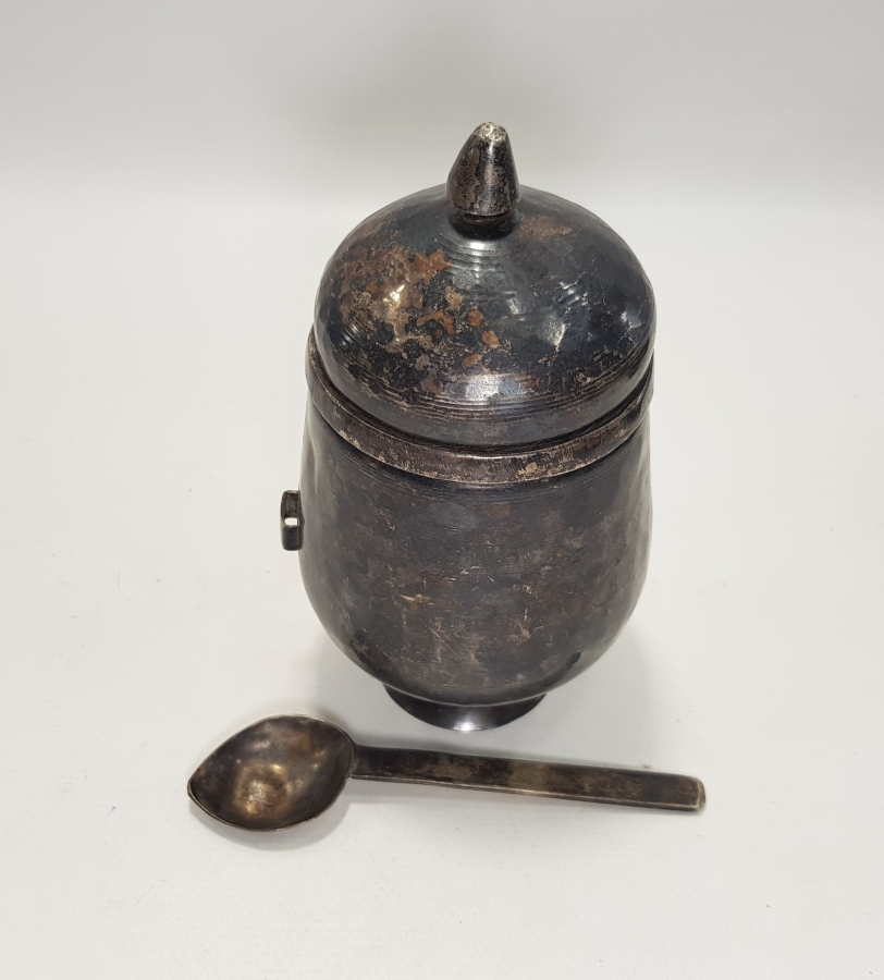 GÜMÜŞ KAPLAMA POT VE KAŞIĞI 