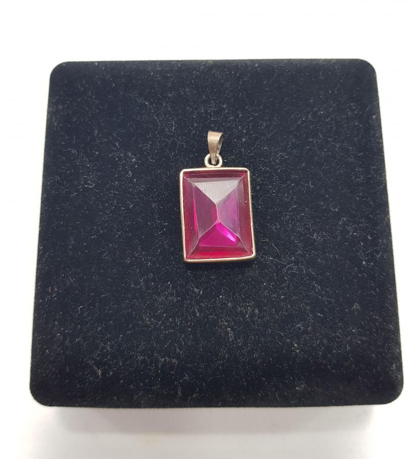 KIRMIZI DOĞAL TAŞLI KOLYE UCU 