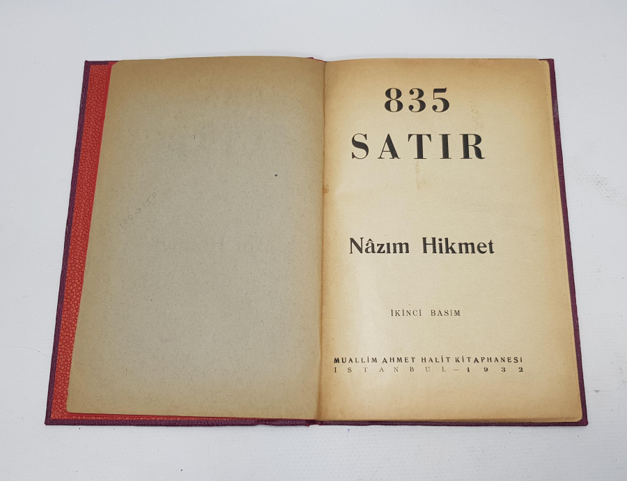 NAZIM HİKMET - 1932 - 835 SATIR - İKİNCİ BASKI KİTAP
