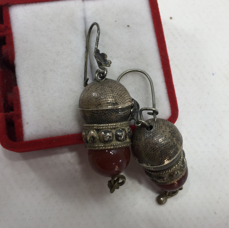 OSMANLI DÖNEMİ ERMENİ İŞİ ÇİVİLİ MODEL NADİR KÜPE