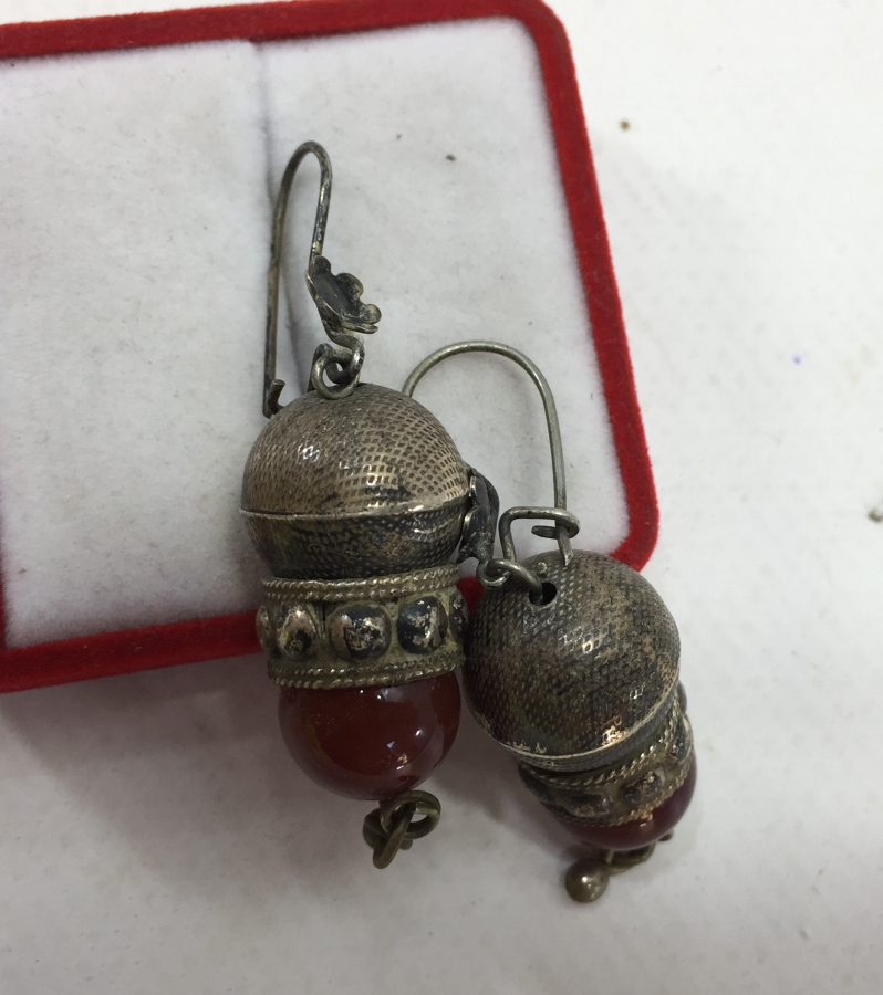 OSMANLI DÖNEMİ ERMENİ İŞİ ÇİVİLİ MODEL NADİR KÜPE