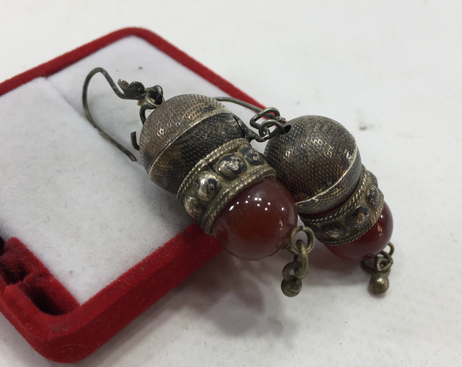 OSMANLI DÖNEMİ ERMENİ İŞİ ÇİVİLİ MODEL NADİR KÜPE