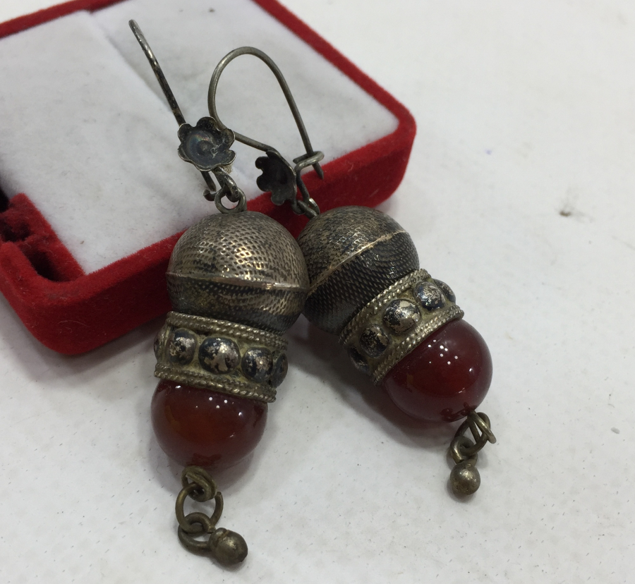 OSMANLI DÖNEMİ ERMENİ İŞİ ÇİVİLİ MODEL NADİR KÜPE