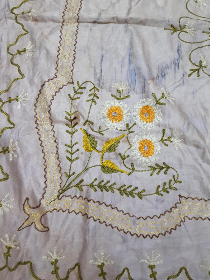 OSMANLI DÖNEMİ LEVANTEN İŞİ İPEK ATLAS BOHÇA 