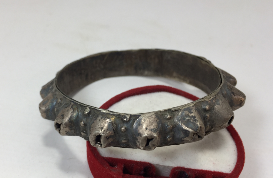 OSMANLI DÖNEMİ NADİR FORMDA PRİMİTİF MODEL ERMENİ İŞİ ÇİVİLİ BİLEZİK