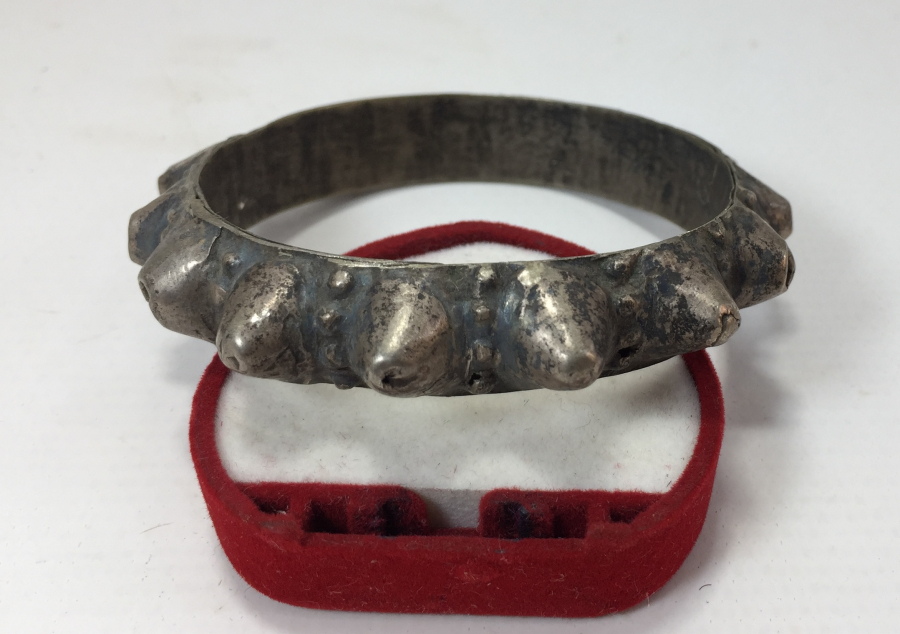 OSMANLI DÖNEMİ NADİR FORMDA PRİMİTİF MODEL ERMENİ İŞİ ÇİVİLİ BİLEZİK