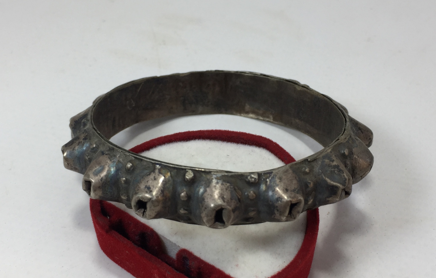 OSMANLI DÖNEMİ NADİR FORMDA PRİMİTİF MODEL ERMENİ İŞİ ÇİVİLİ BİLEZİK