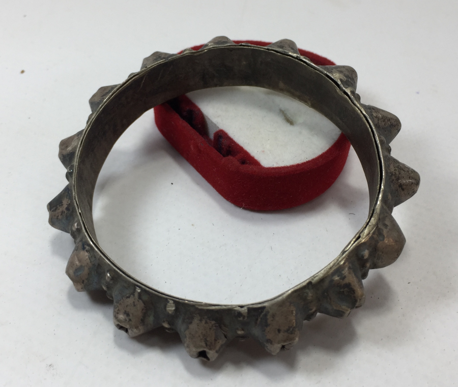 OSMANLI DÖNEMİ NADİR FORMDA PRİMİTİF MODEL ERMENİ İŞİ ÇİVİLİ BİLEZİK