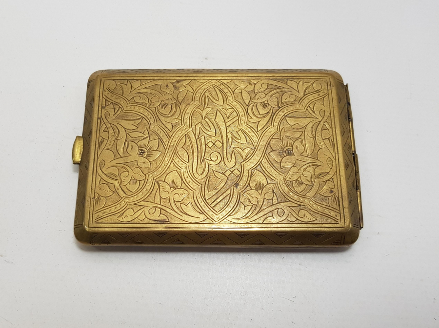 OSMANLI DÖNEMİ OSMANLICA YADİGAR YAZILI VE CAMİ GÖRSELLİ BOSNA İŞİ SİGARA TABAKASI  