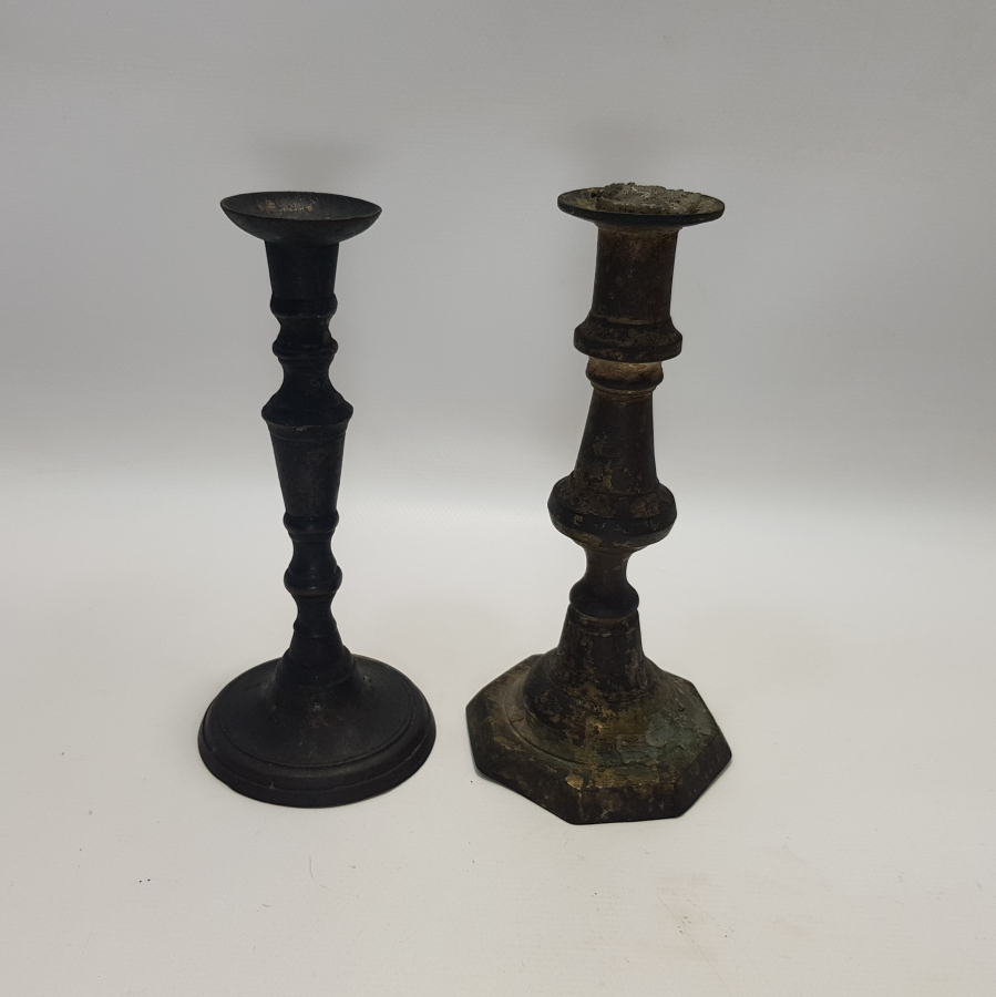 OSMANLI DÖNEMİ SÜLEYMANİYE İŞİ İKİ ADET ŞAMDAN 