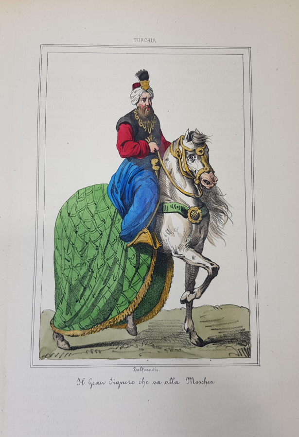 OSMANLI GRAVÜR: SULTAN CAMİYE GİDERKEN 