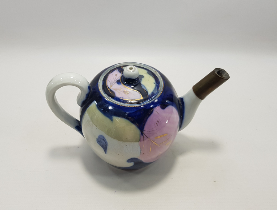 OSMANLICA DAMGALI RUS YAPIMI PORSELEN ÇAYDANLIK 