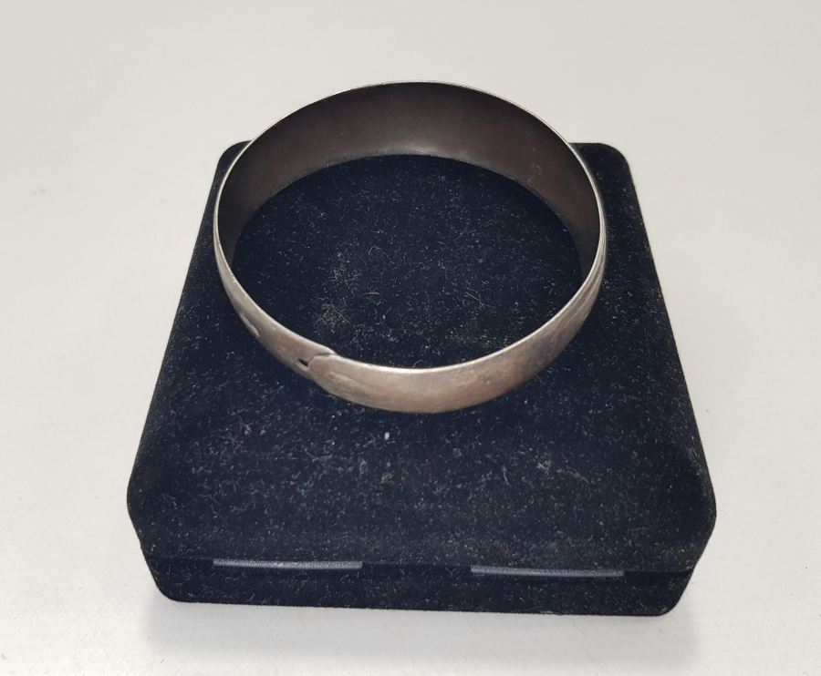 OSMANLICA YADİGAR YAZILI GÜMÜŞ BİLEZİK 