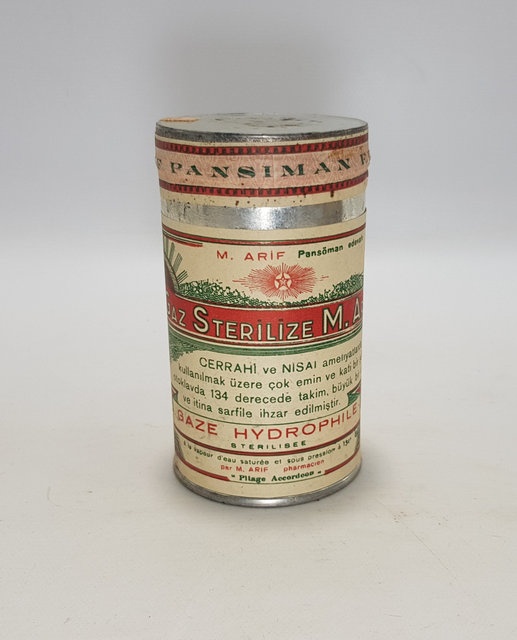 TIP TARİHİ: M. ARİF ECZANESİ GAZ HİDROFİL KUTUSU 