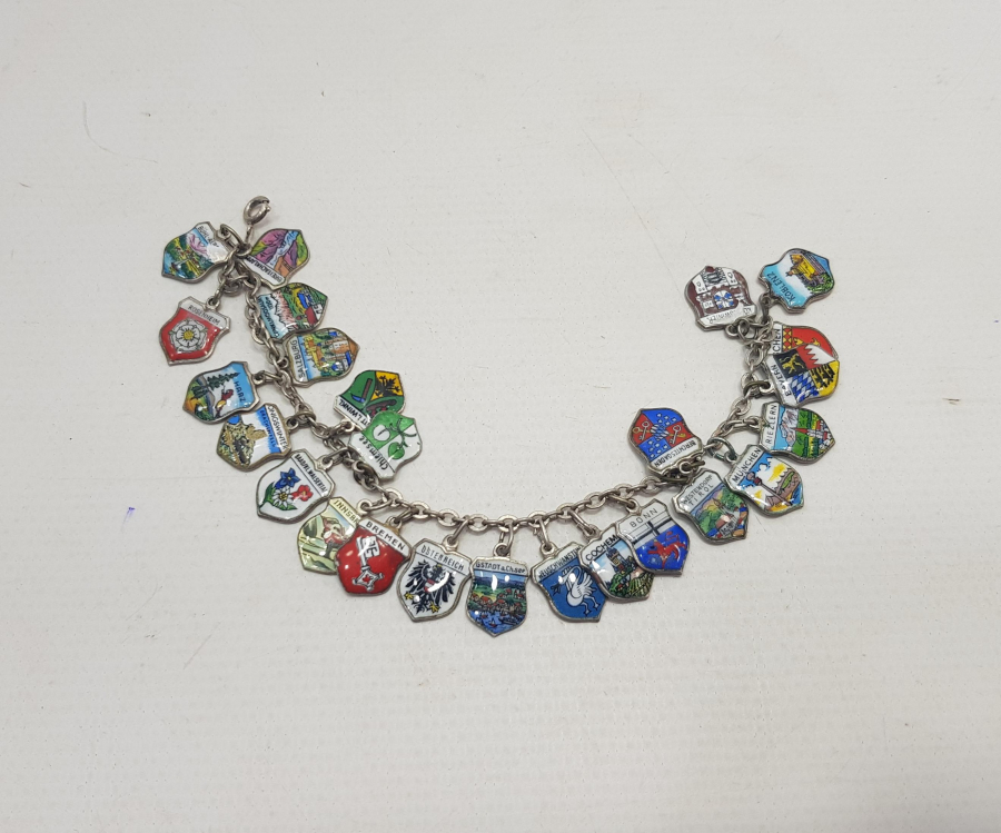 ALMAN YAPIMI MİNELİ GÜMÜŞ BİLEKLİK 