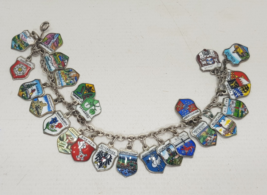 ALMAN YAPIMI MİNELİ GÜMÜŞ BİLEKLİK 