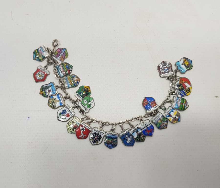 ALMAN YAPIMI MİNELİ GÜMÜŞ BİLEKLİK 