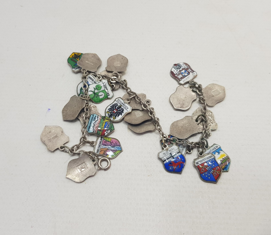 ALMAN YAPIMI MİNELİ GÜMÜŞ BİLEKLİK 