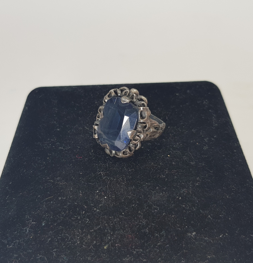 MAVİ TAŞLI GÜMÜŞ YÜZÜK 