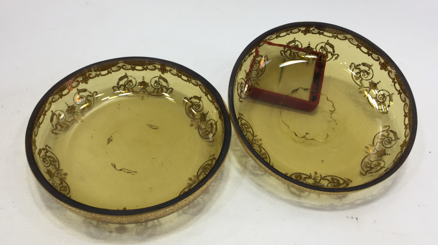 ALTIN VARAKLI VE MİNE İŞÇİLİKLİ ÇİFT İKRAMLIK