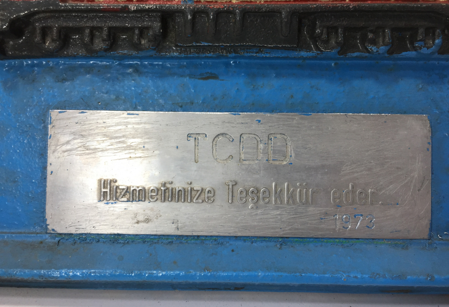 ALÜMİNYUM DÖKÜM TCDD 1973 YILI HİZMET PLAKETİ