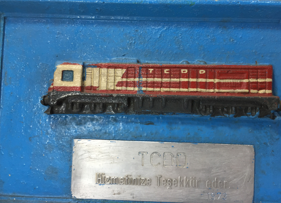 ALÜMİNYUM DÖKÜM TCDD 1973 YILI HİZMET PLAKETİ