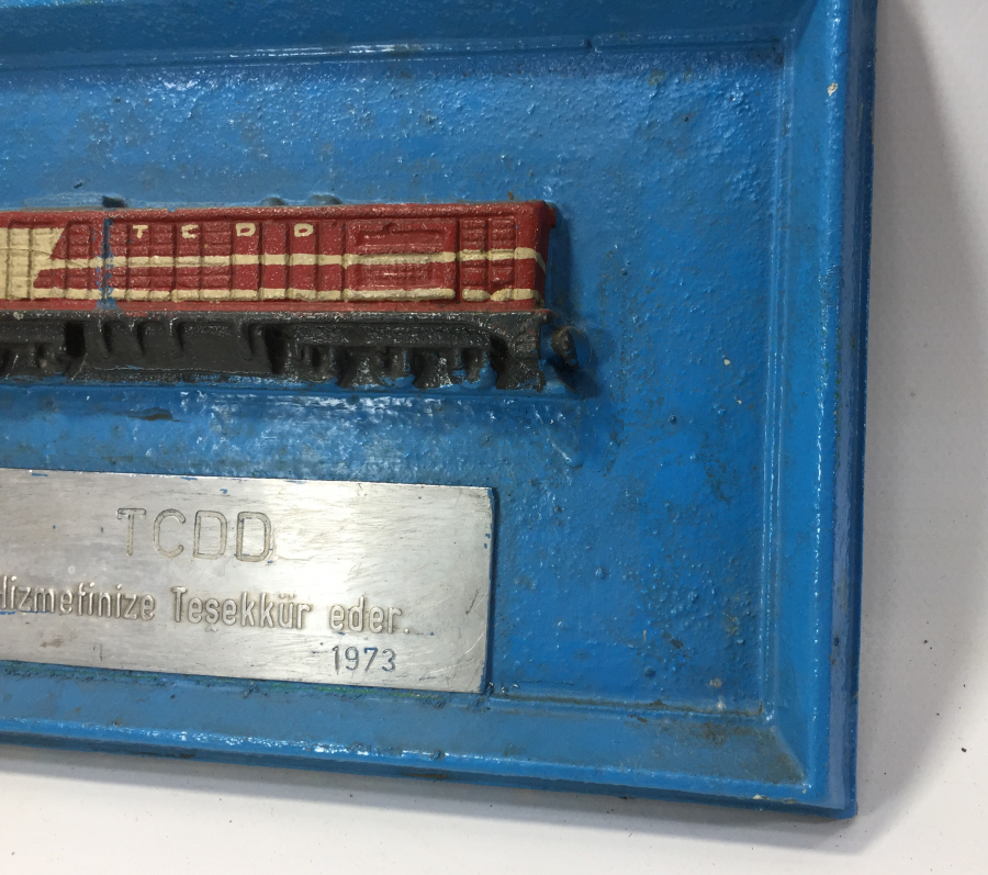 ALÜMİNYUM DÖKÜM TCDD 1973 YILI HİZMET PLAKETİ
