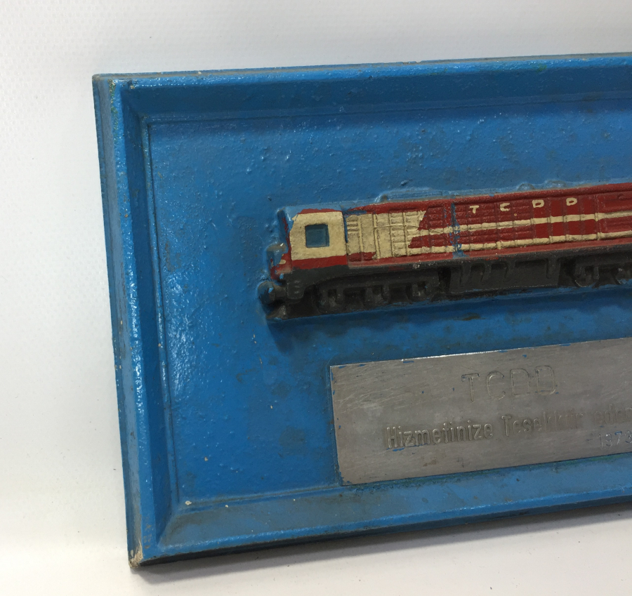 ALÜMİNYUM DÖKÜM TCDD 1973 YILI HİZMET PLAKETİ