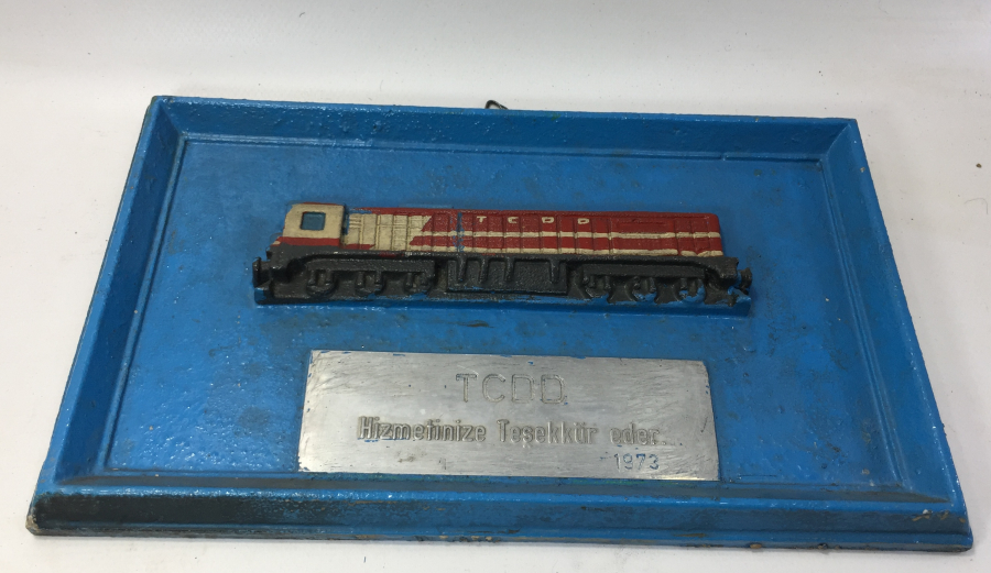 ALÜMİNYUM DÖKÜM TCDD 1973 YILI HİZMET PLAKETİ