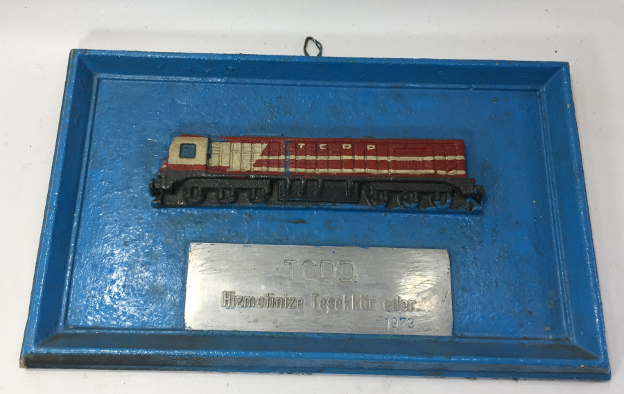 ALÜMİNYUM DÖKÜM TCDD 1973 YILI HİZMET PLAKETİ