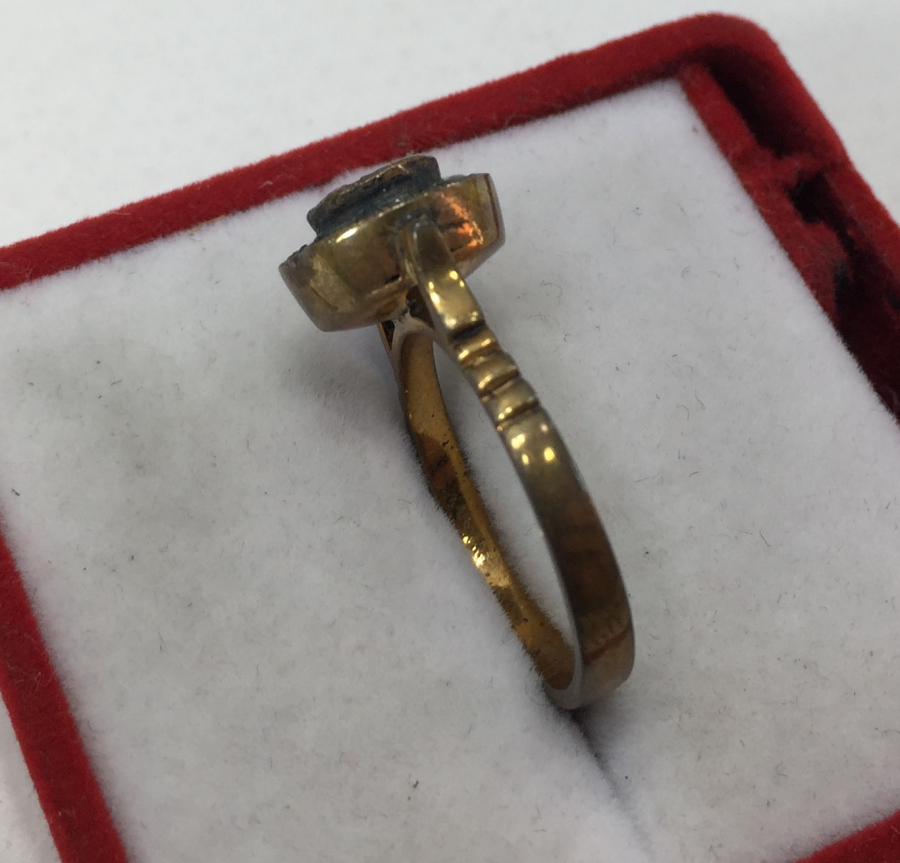 ELMAS TAŞLI ANTİKA BAYAN YÜZÜĞÜ