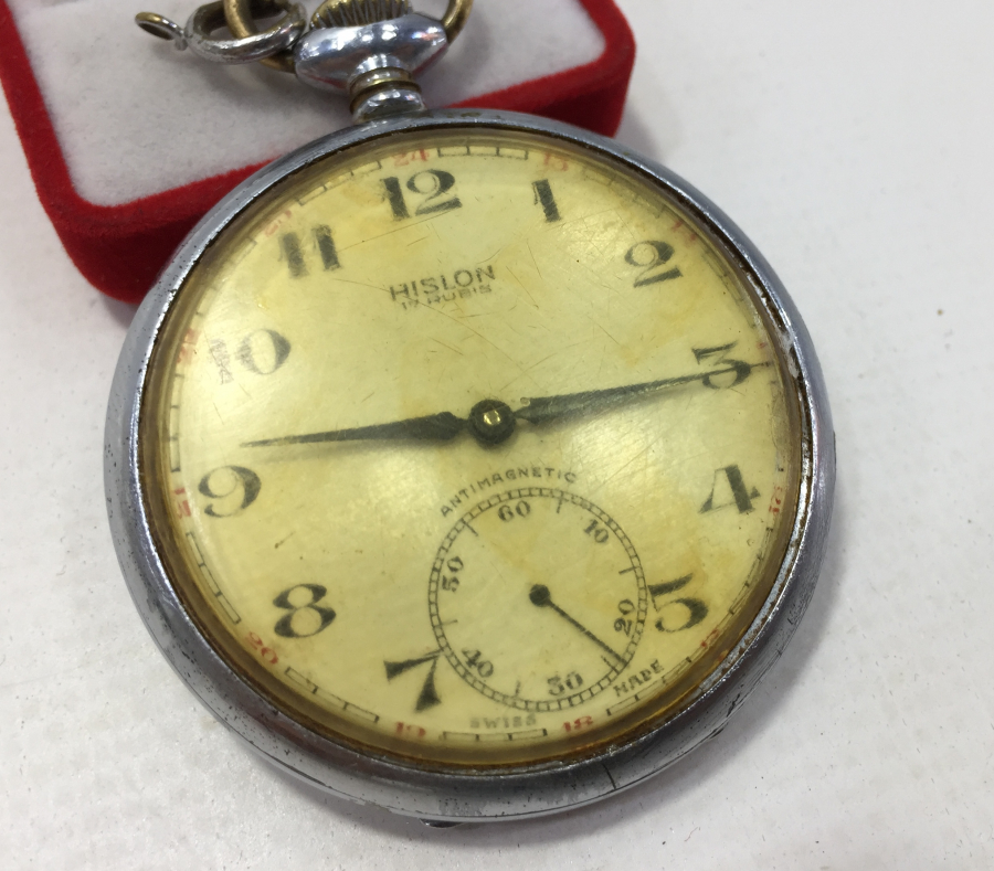 HİSLON MARKA KURMALI CEP SAATİ